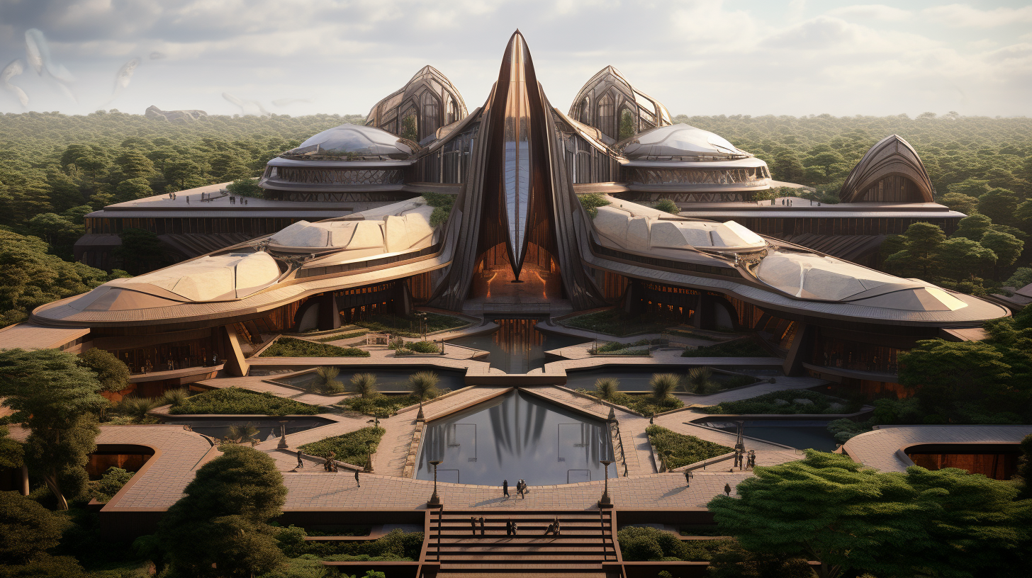 African Parliament Inspired Architecture in Wakanda