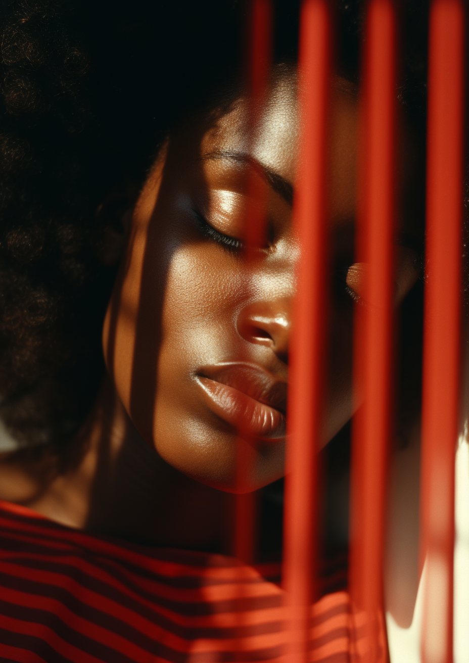 Beautiful Afro Woman in Cabin