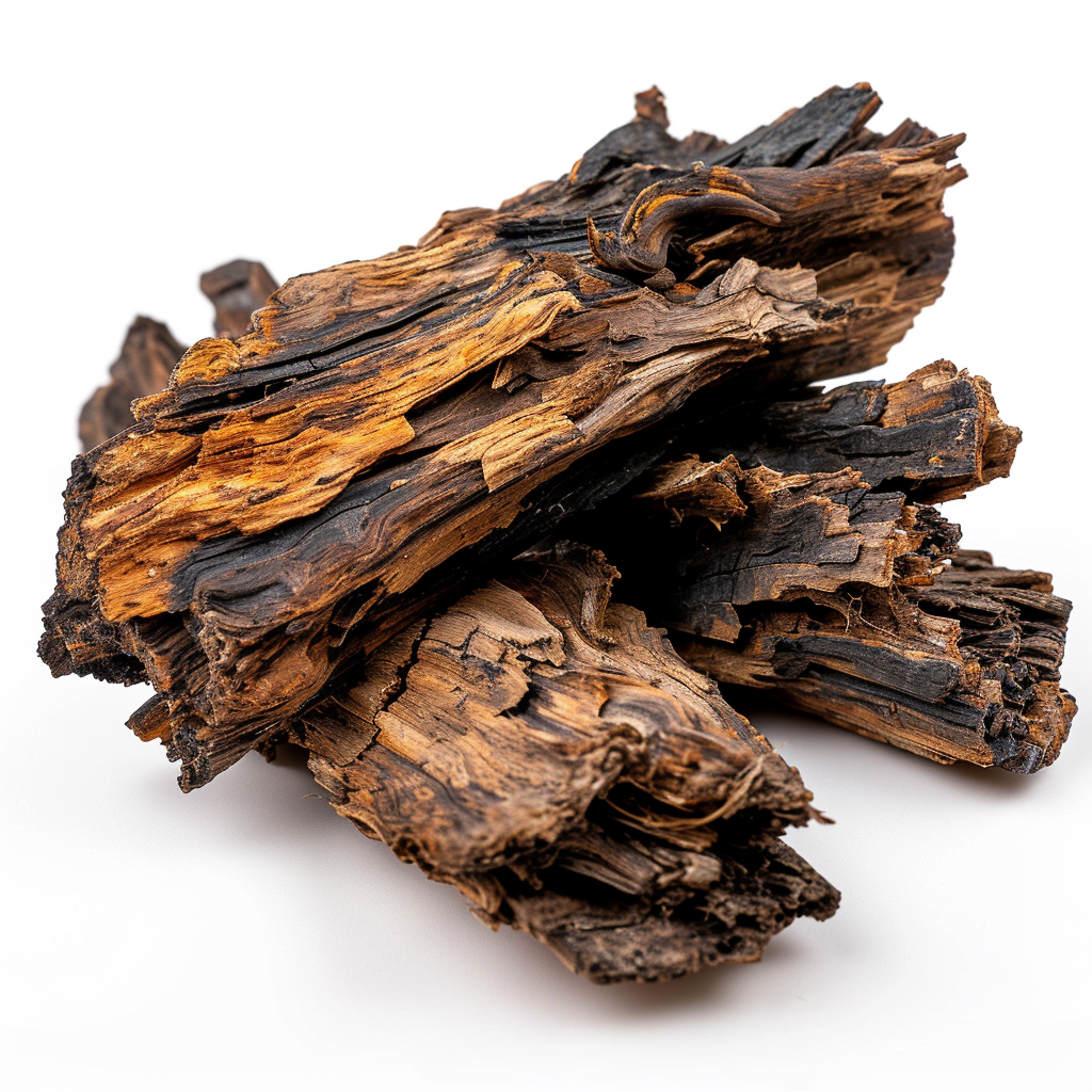 Agarwood on White Background