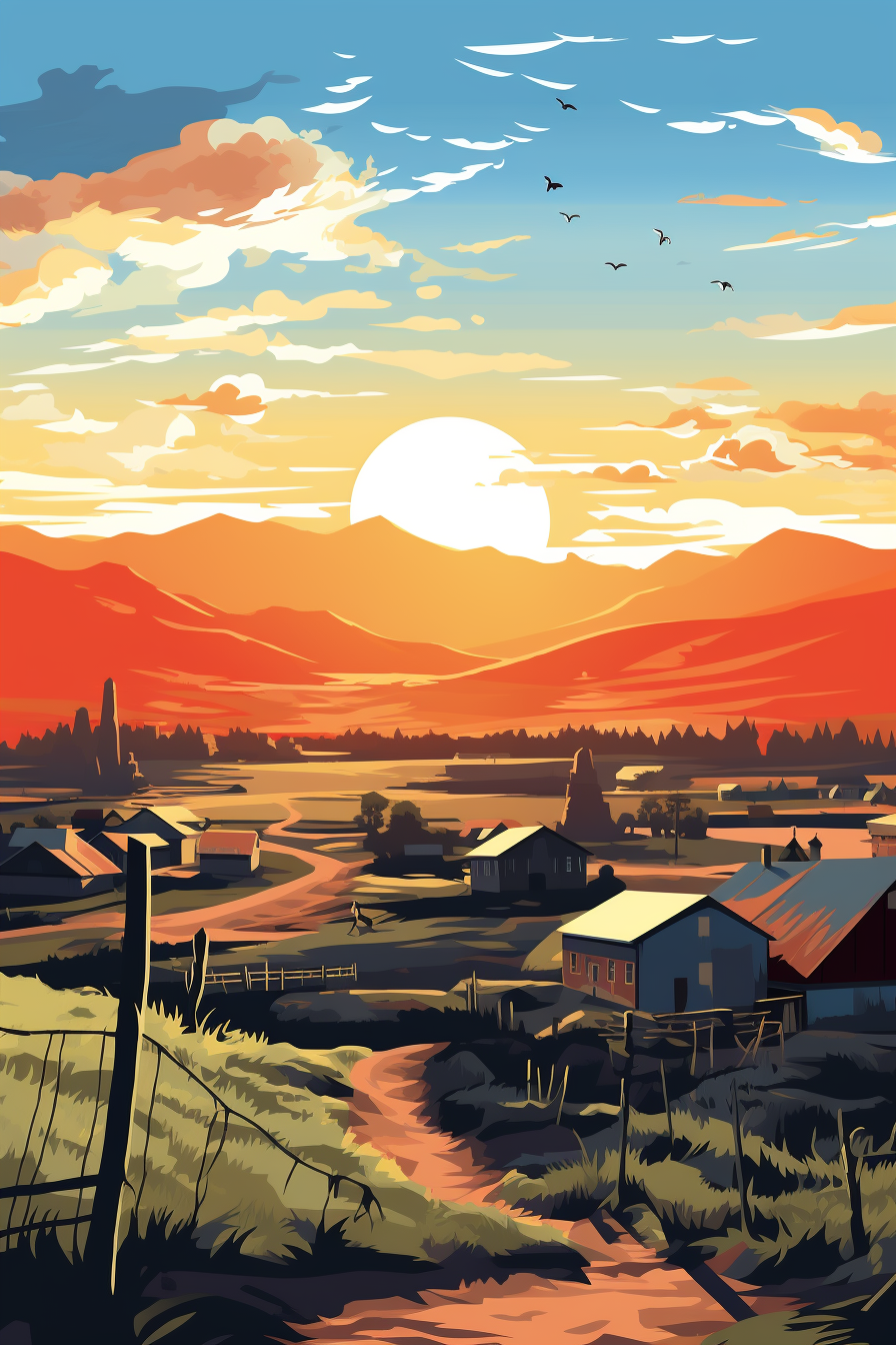 Agri City Vector Art without Text