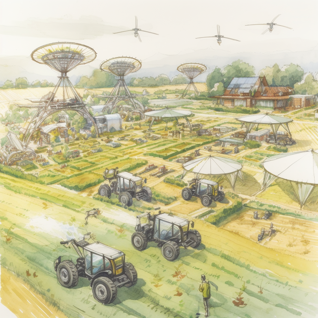 Future agricultural centers with automation and AI