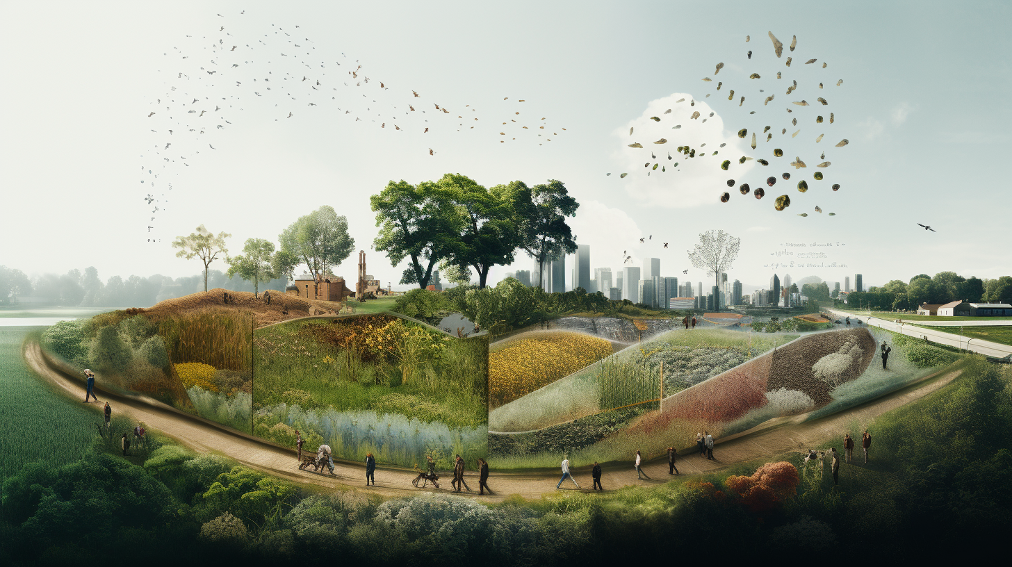 Agroecological city with biological diversity and sustainable practices