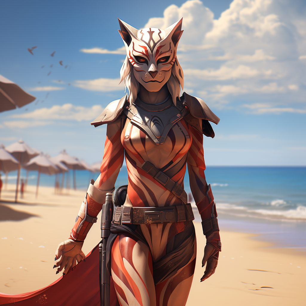 Ahsoka Tano at the beach