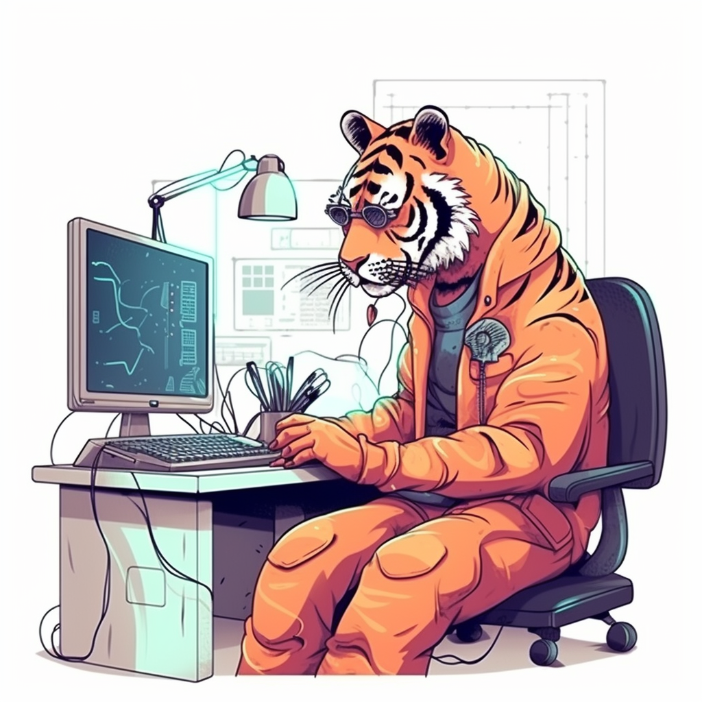 AI Tiger Investigating Social Media