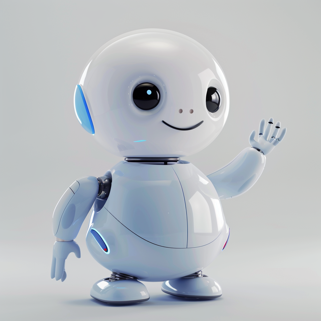 Friendly Blue White AI Chatbot