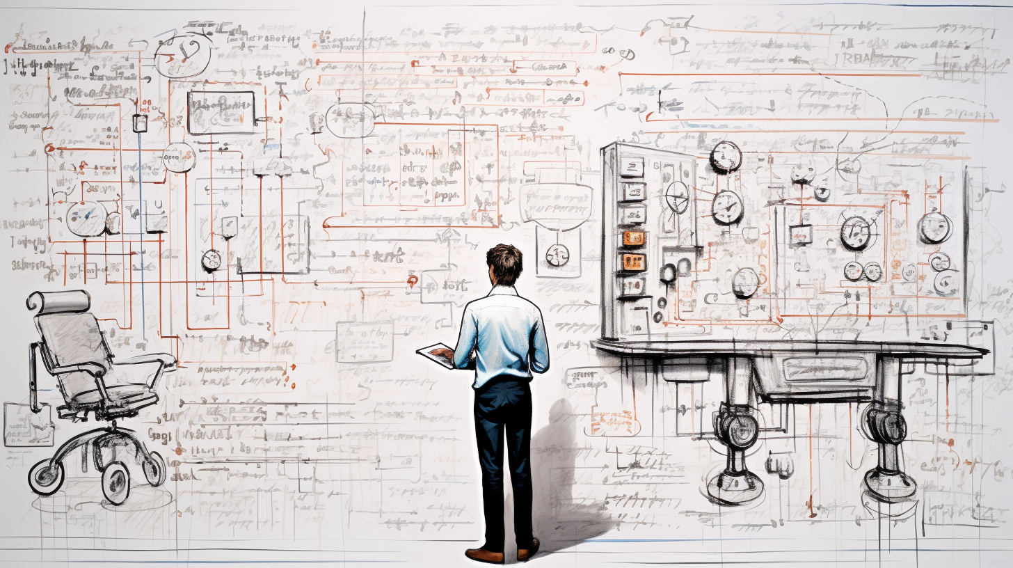 Illustration showing biases in AI technology