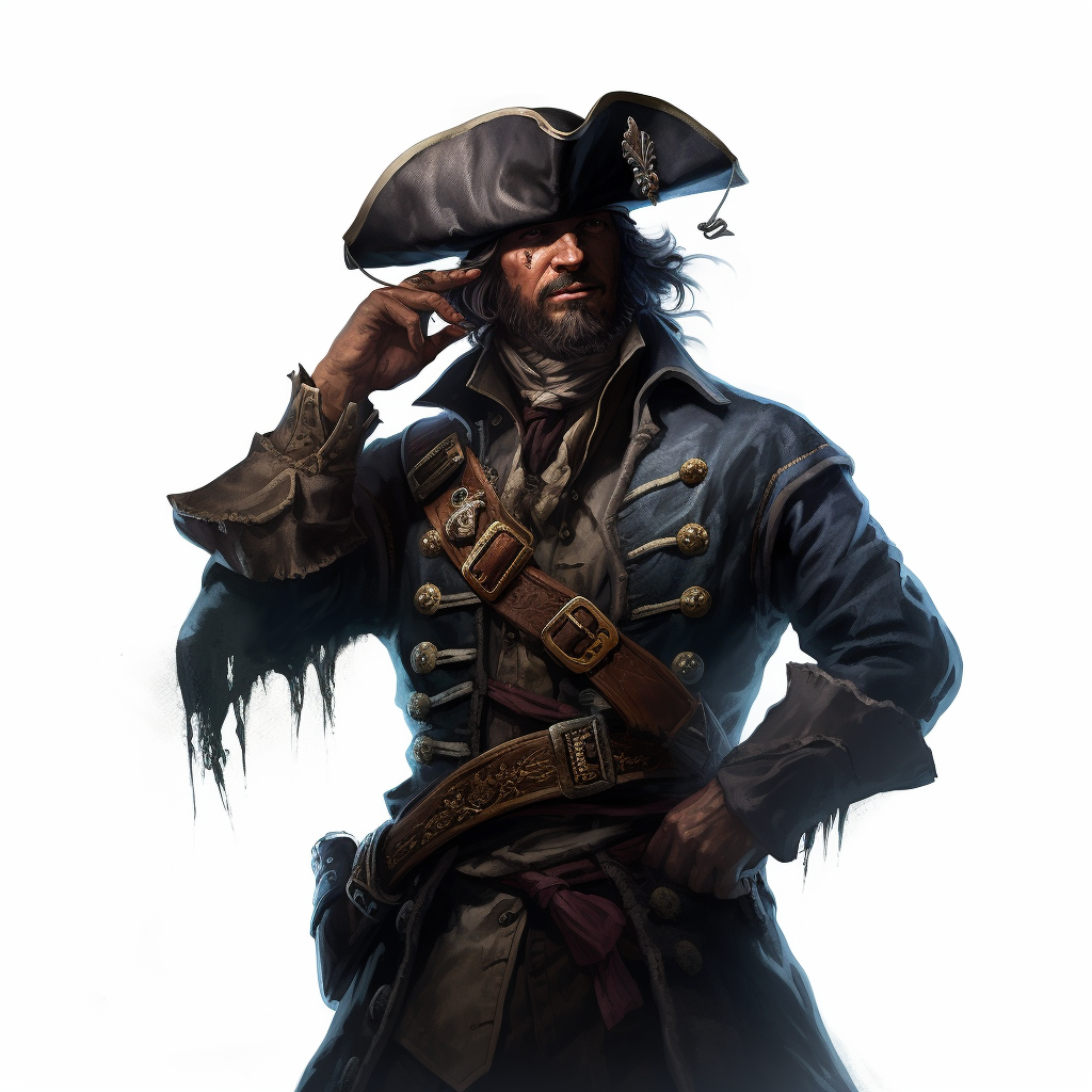 AI pirate with question mark