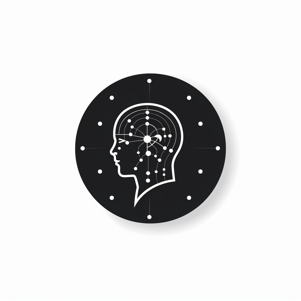 Minimalist AI space icon