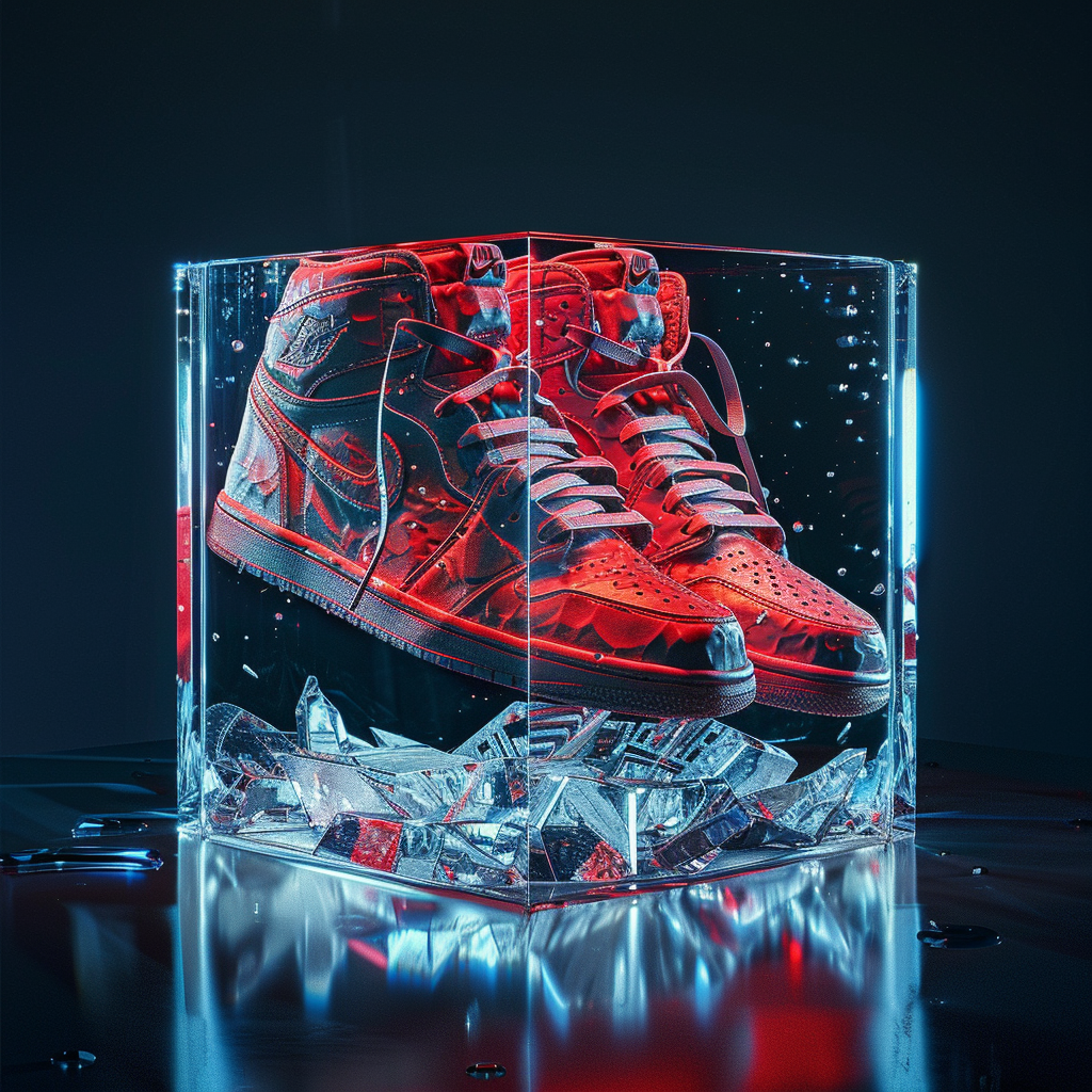 Air Jordan shoes crystal cube art