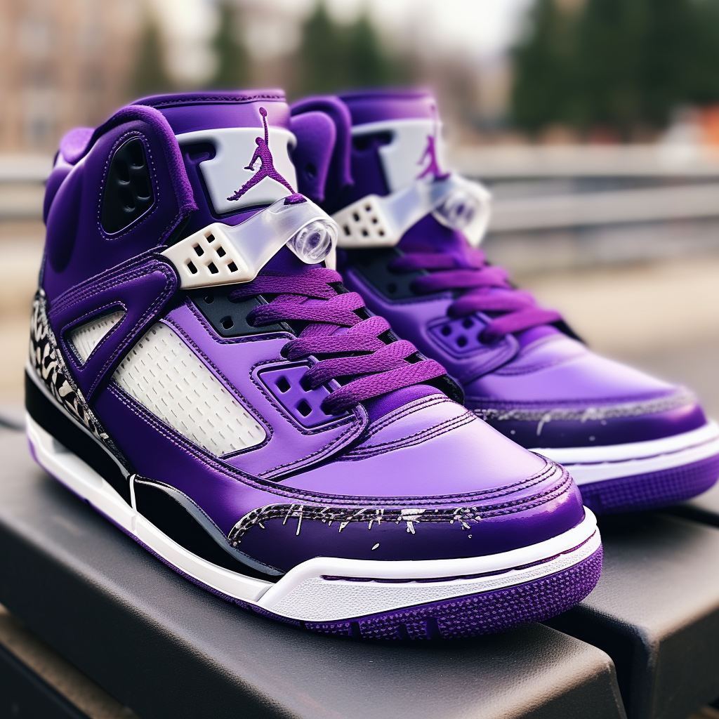 Air Jordan Purple Color Sneakers