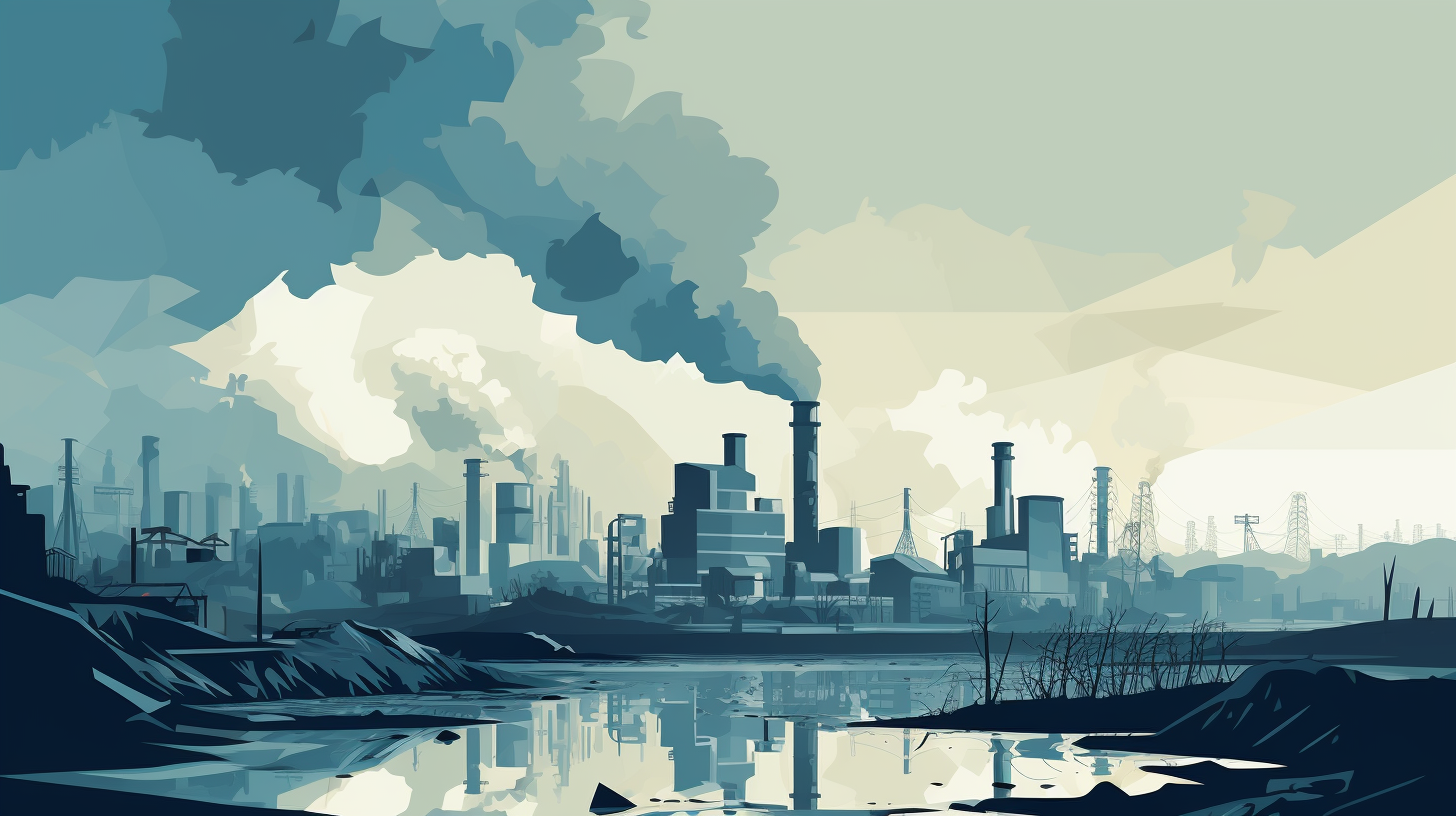 Vector image of air pollution