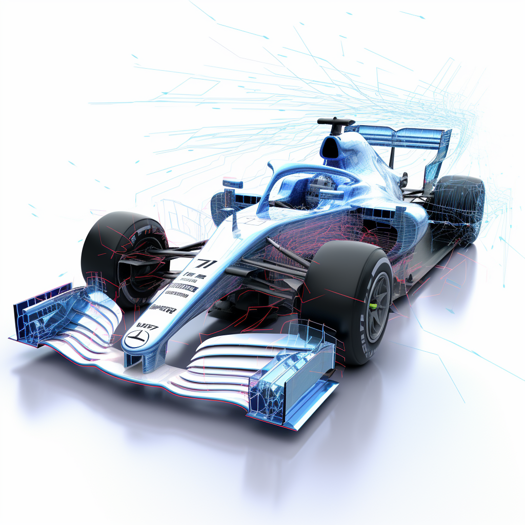 Airflow around Williams FW42 Formula One car