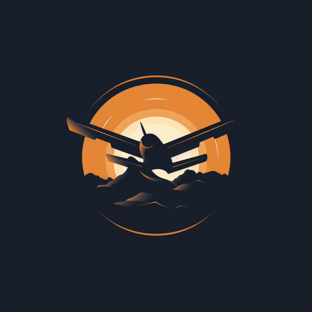 Unique airplane logo design