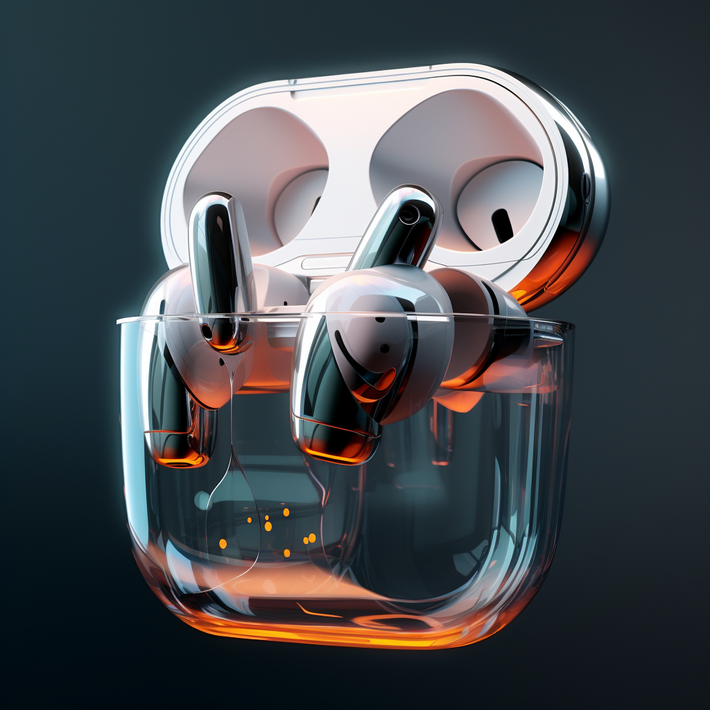 Transparent finish AirPods for ultimate style