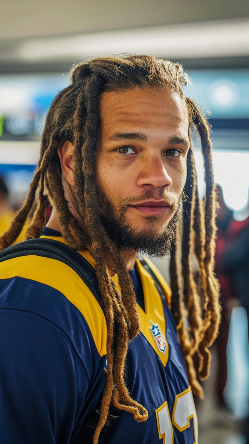 Man at USA airport security checkpoint