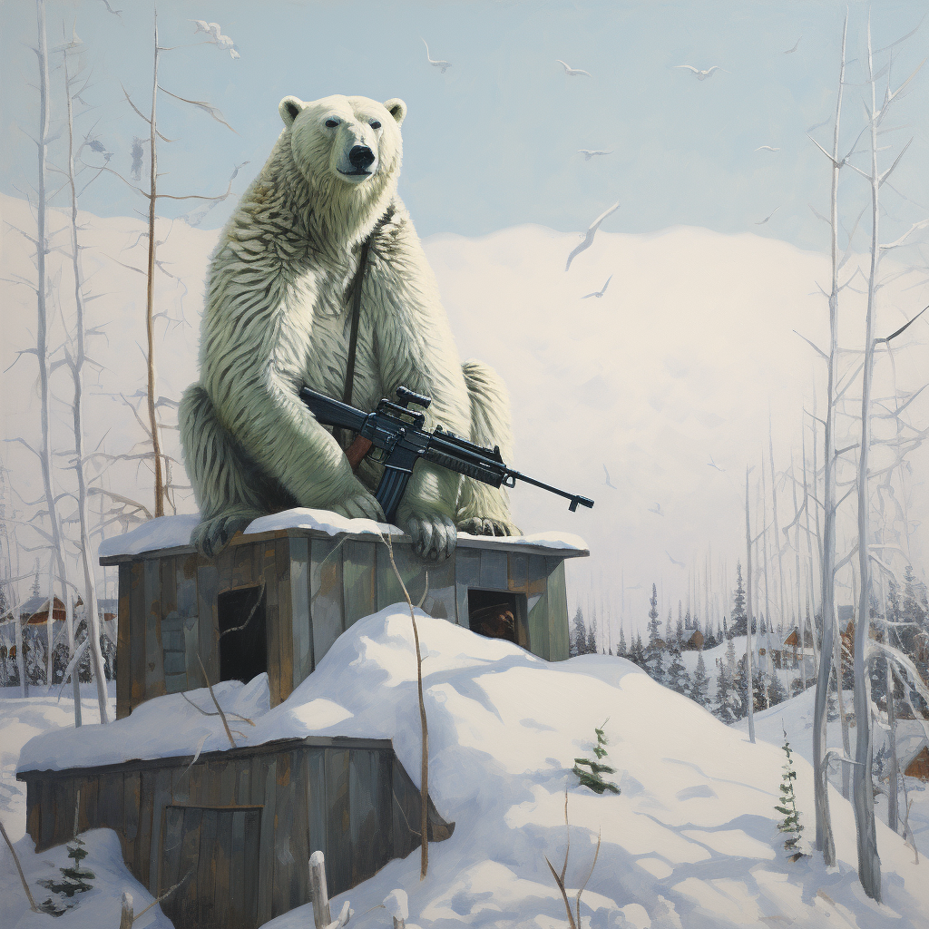 Alaska animal sentry in action