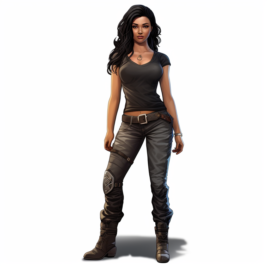 Albanian woman in video game style