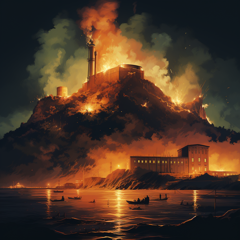 Breathtaking cinematic movie poster of Alcatraz Island