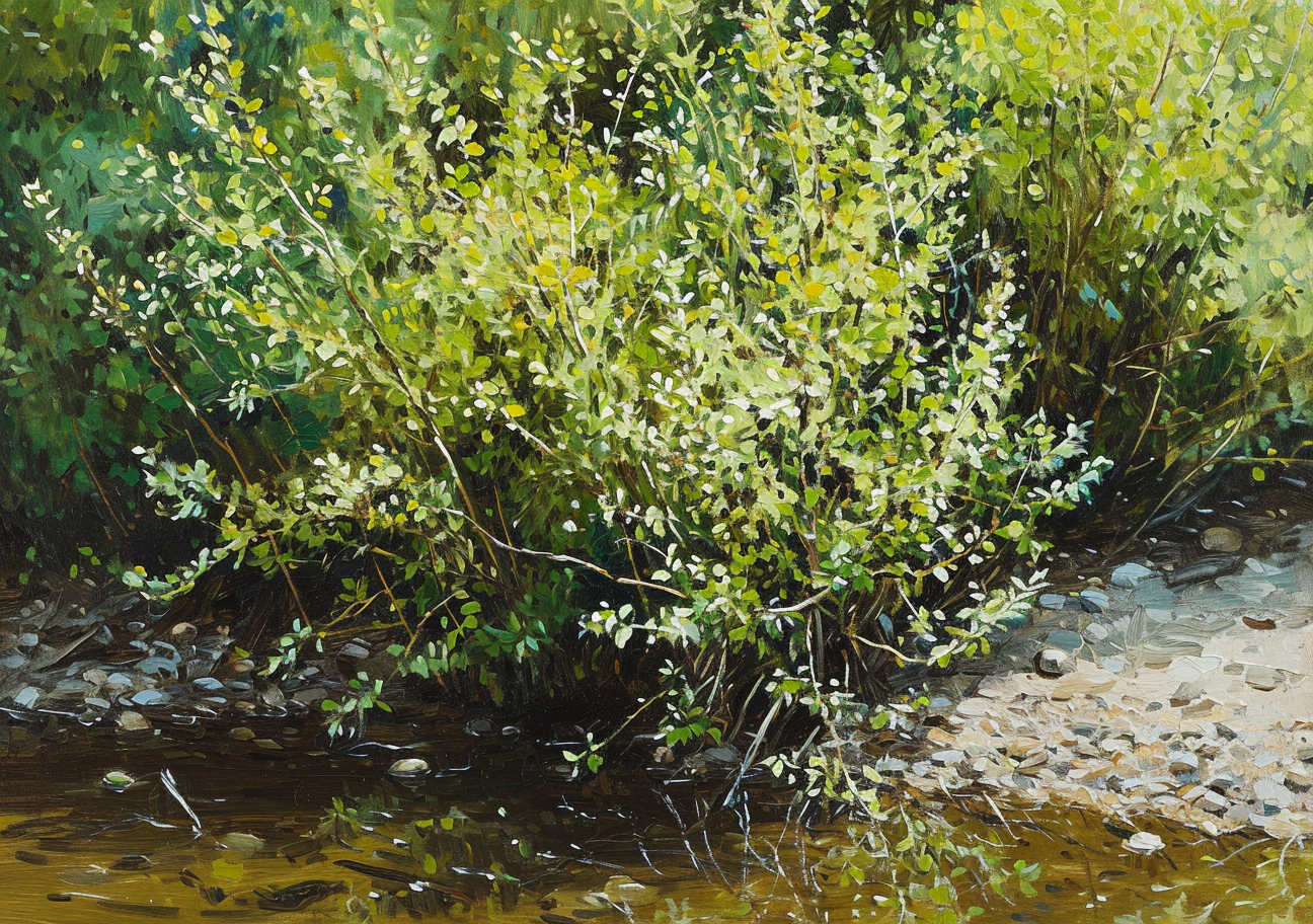 Thickets of Alders and Willows on Pebble Soil