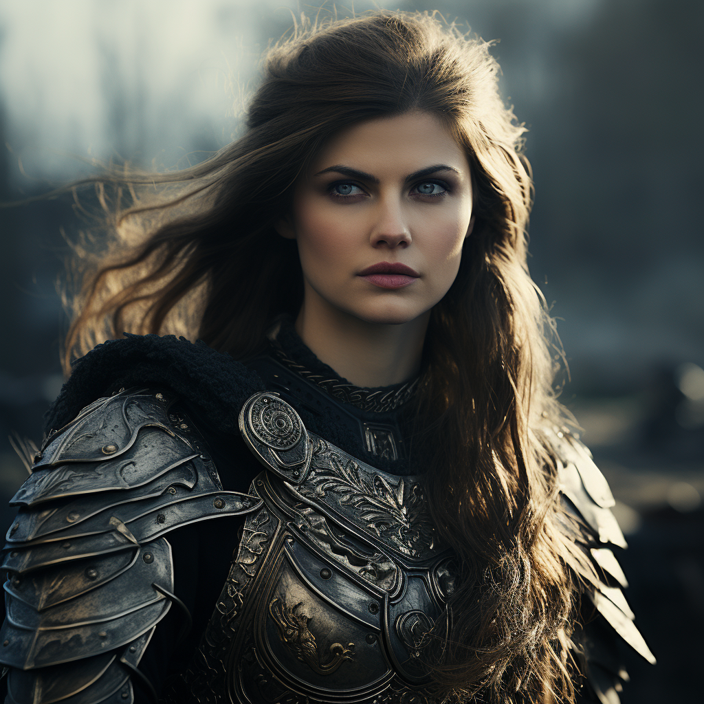 Alexandra Daddario as a Norse warrior