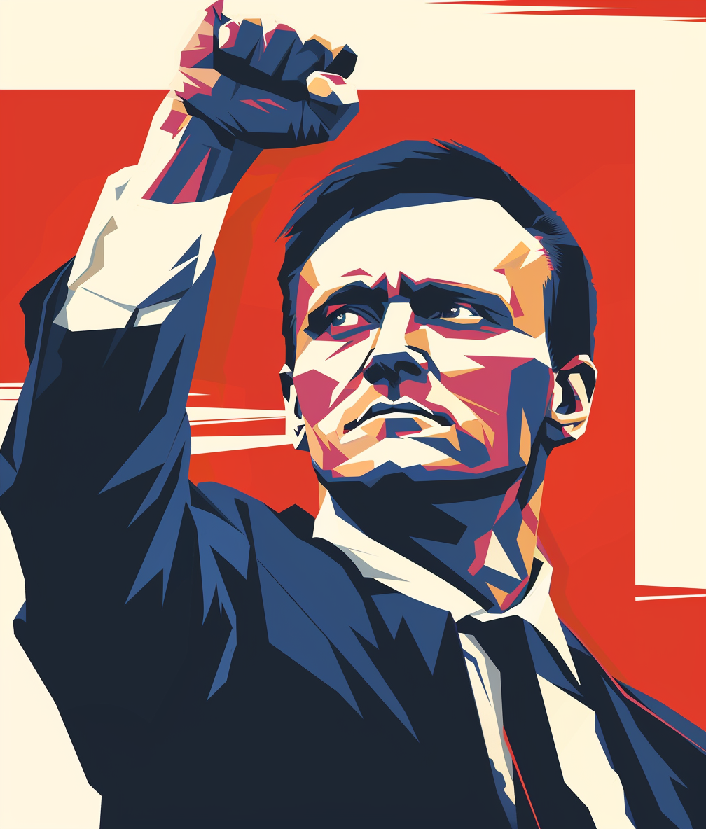 Alexei Navalny protest poster style