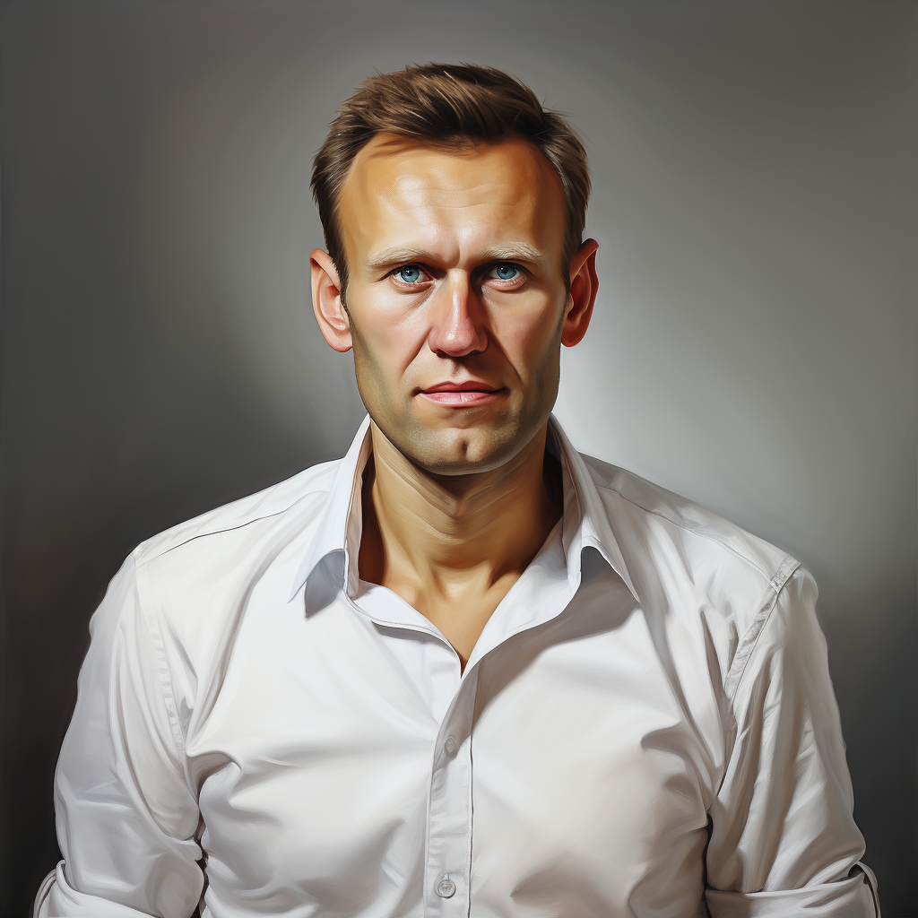 Alexej Navalny in photorealistic portrait.