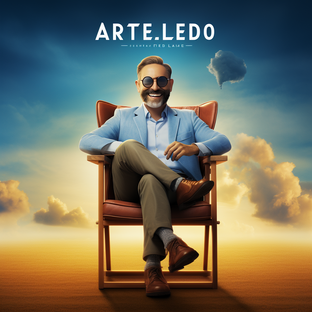 Man sitting on a chair in Alfred movie poster