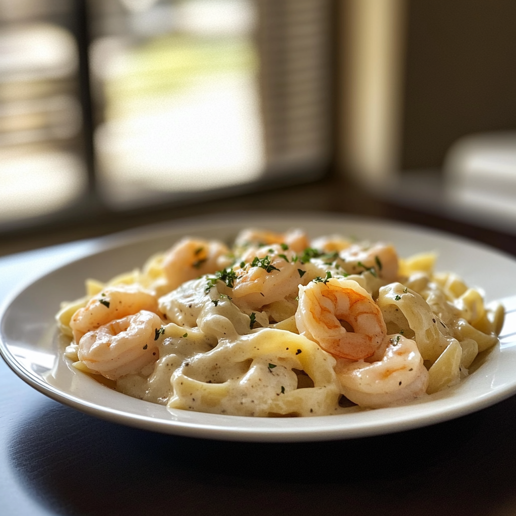 Delicious Alfredo Pasta with Shrimp