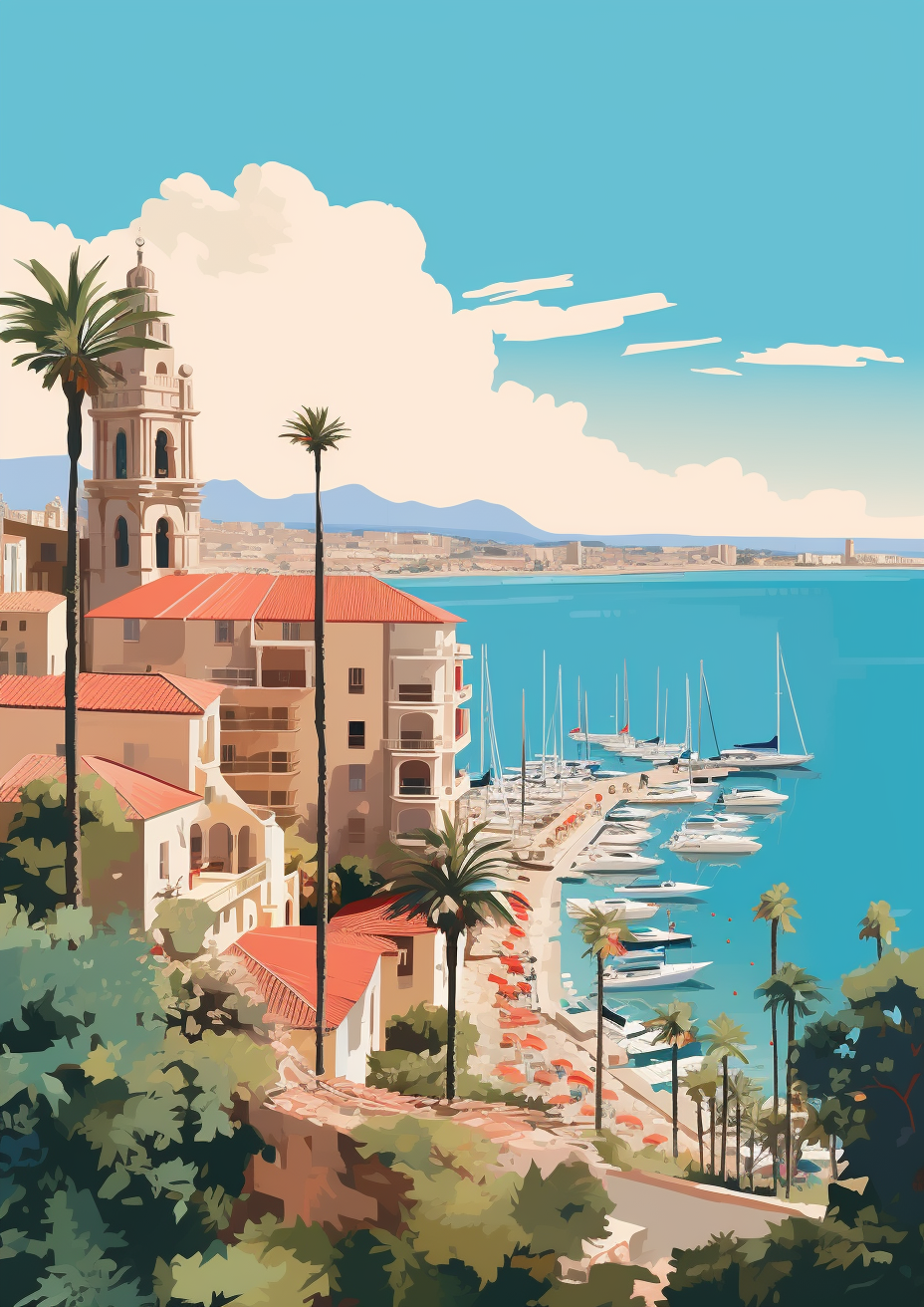 Beautiful Alicante city vector art