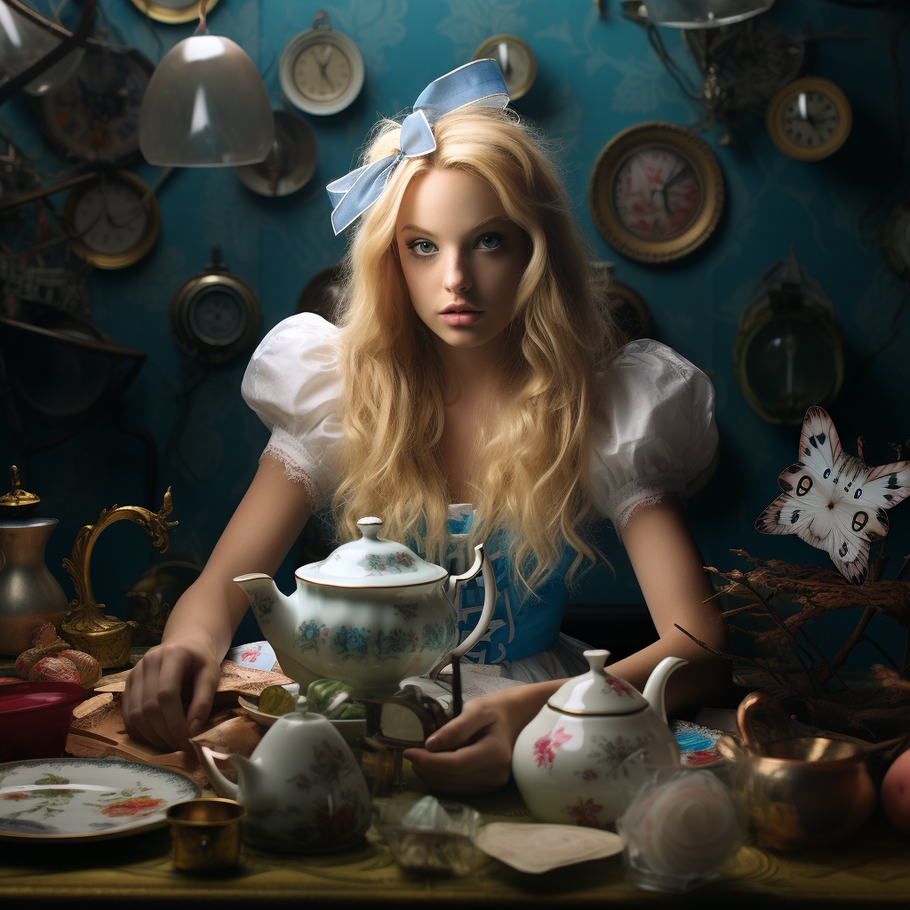 Alice in Wonderland character illustration