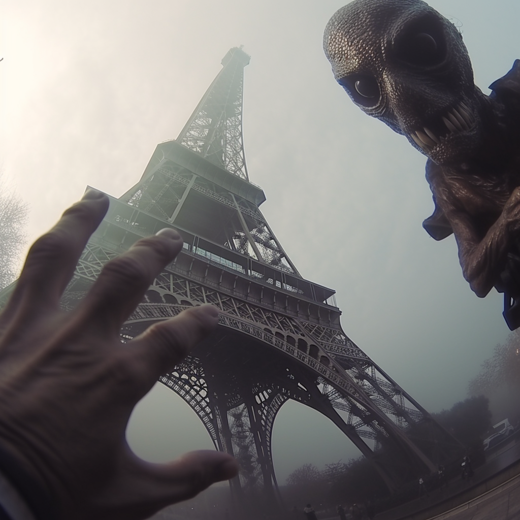 Shocking alien attack in Paris footage