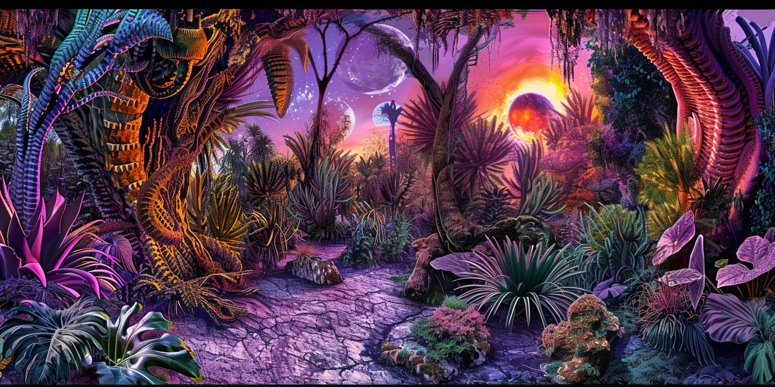 Alien planet jungle composition by Larry Carlson