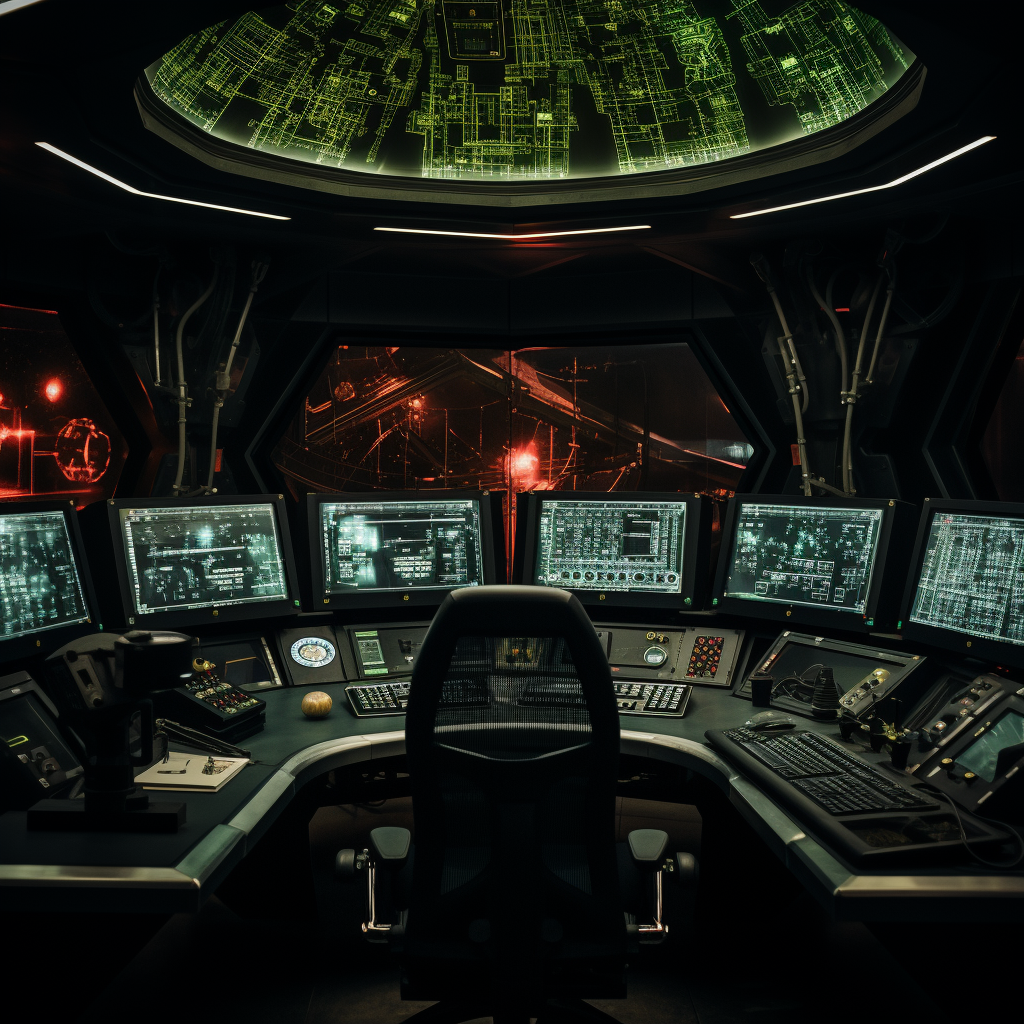 Alien spaceship control center