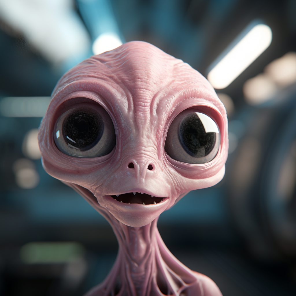 Big-eyed Alien in Space