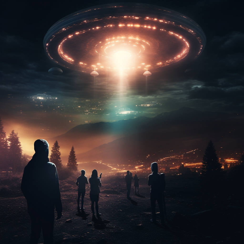 Alien UFO Invasion Unleashing Mayhem