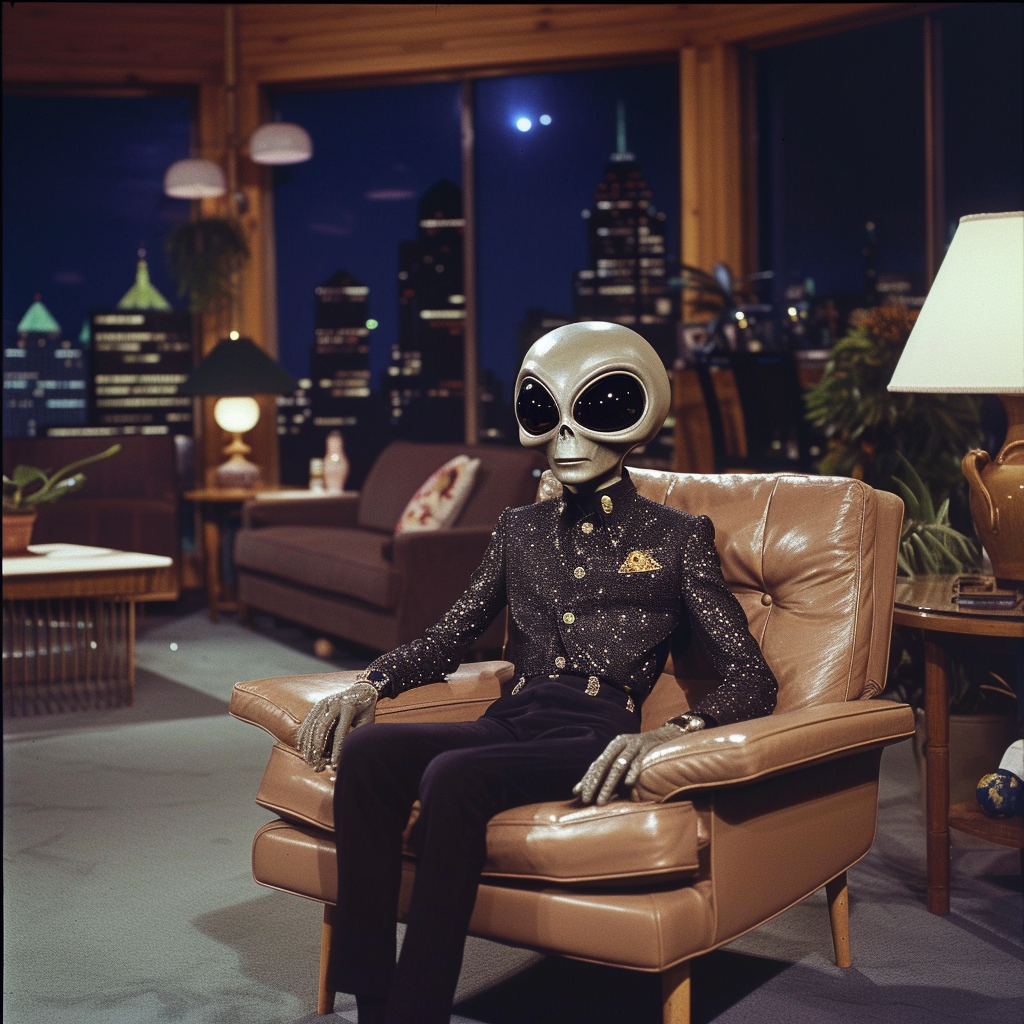 Alien guest on Tonight Show Johnny Carson