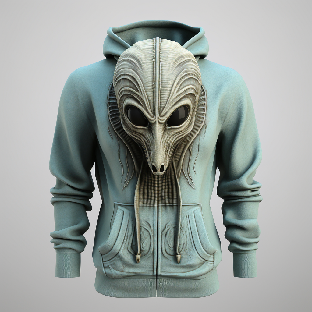 Realistic Aliens Hoodie with Hood