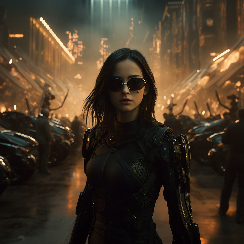 Alita in intense battle with Terminator