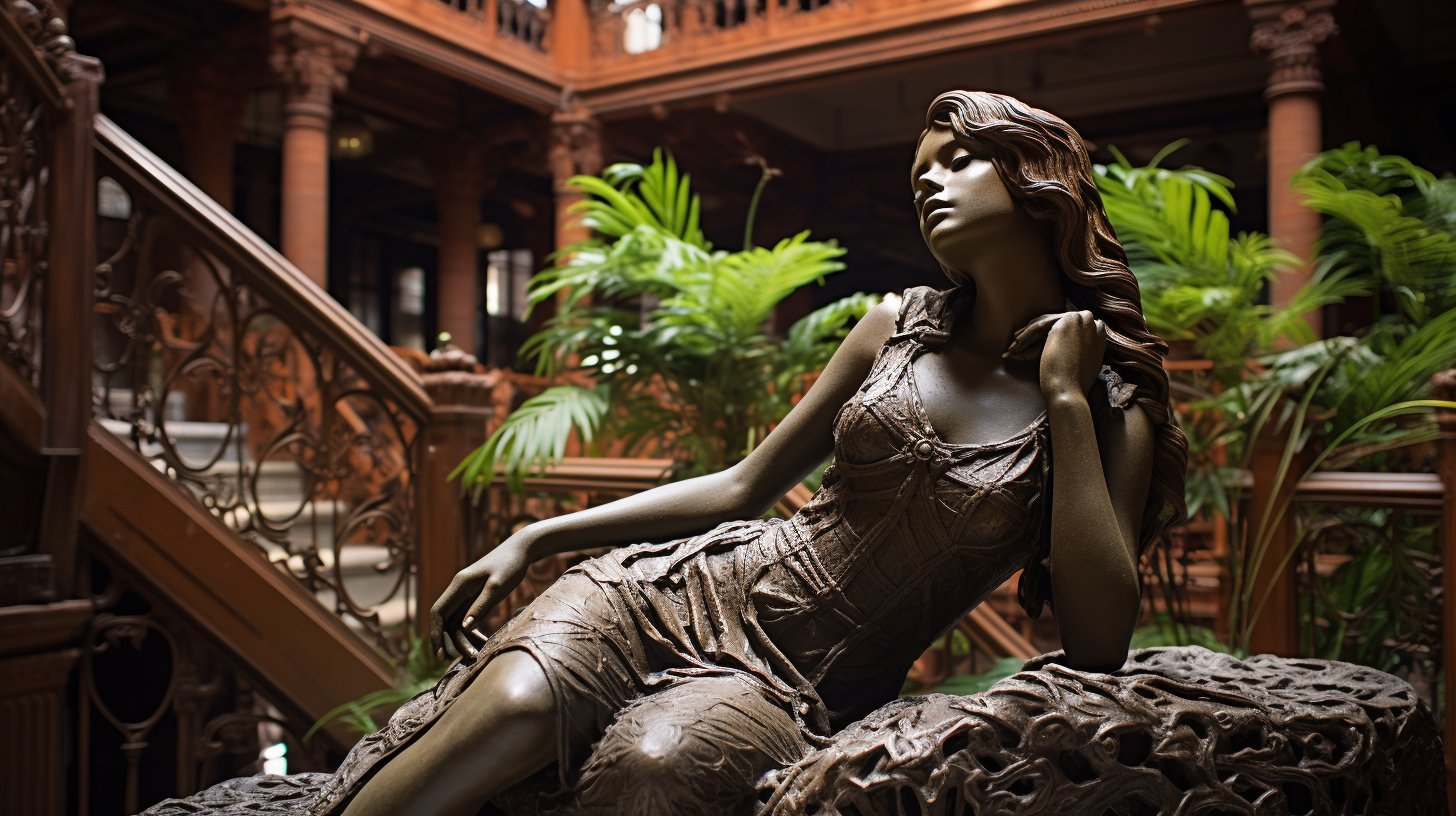 Allegorical Sculpture in Bradbury Building Lobby