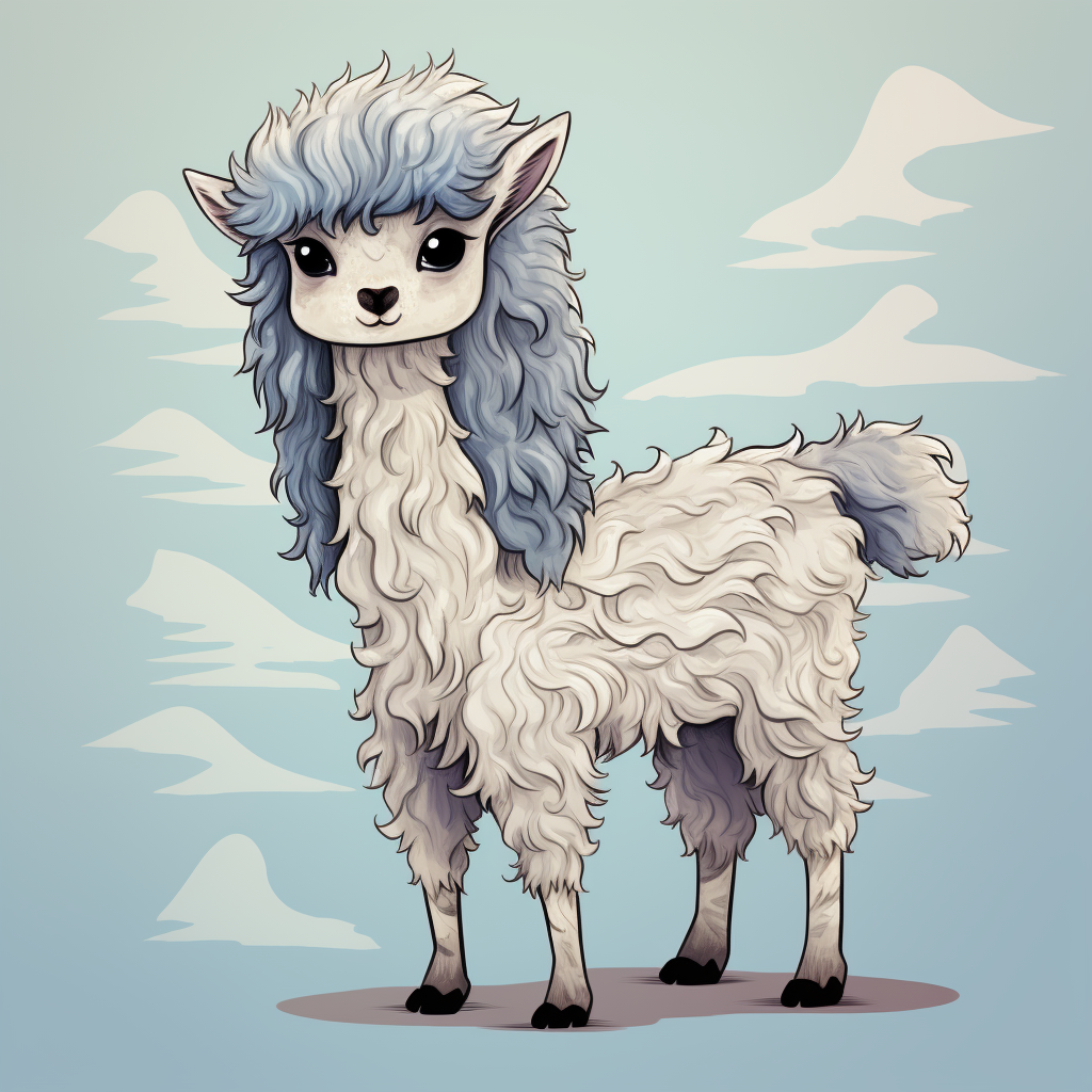 Cute alpaca images in various styles