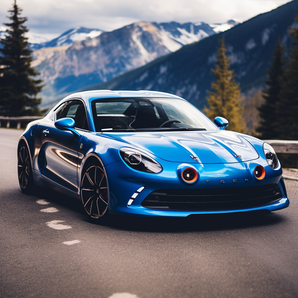 Sleek and stylish Alpine A110 car