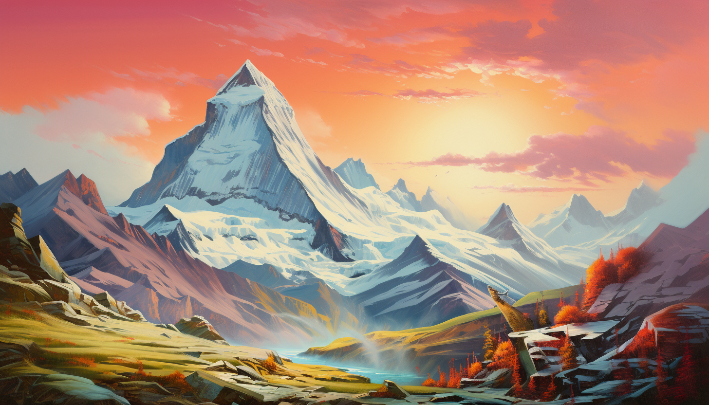 A breathtaking Alps painting artwork