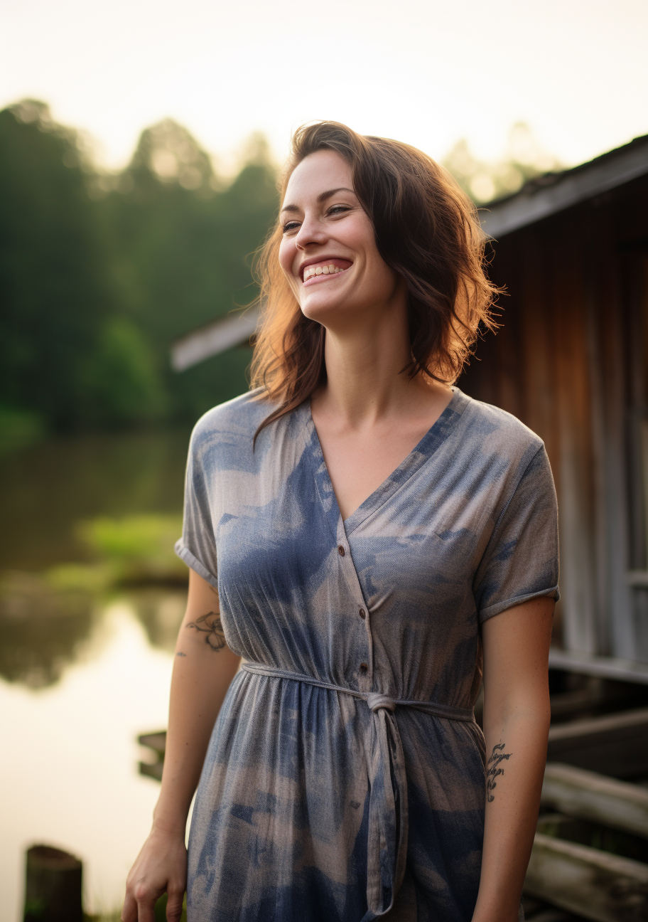 Alysha Grace Marko smiling by the river