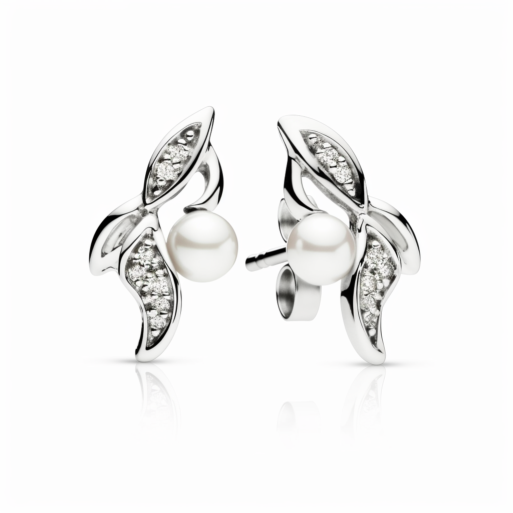 Stylish Pandora Earrings with Pearls and CZ