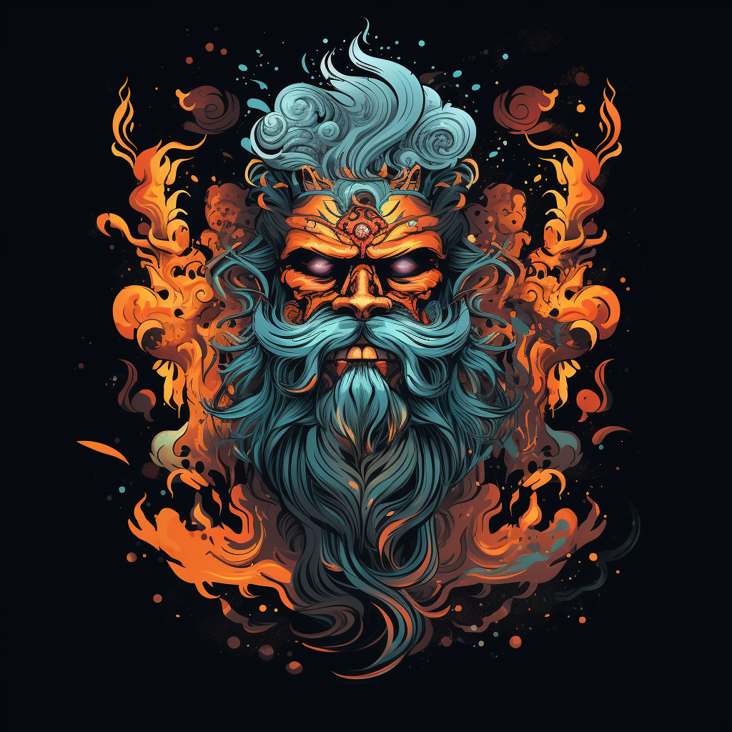 Gritty fantasy design for t-shirts