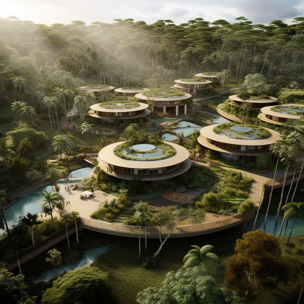 Circular plan of Amazon Rainforest hospital