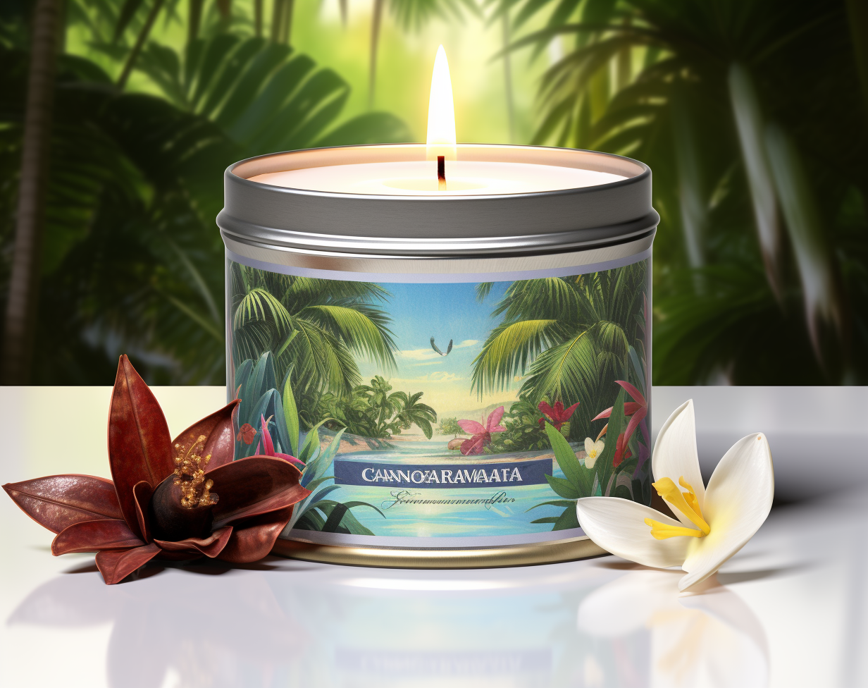 Coconut Vanilla Candle in Tranquil Gardenscapes