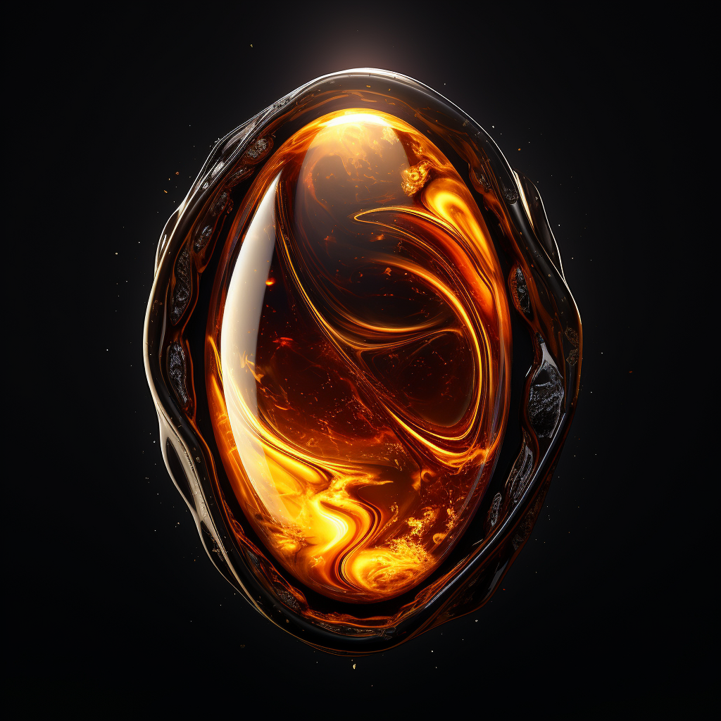 Amber Stone Logo Black Background