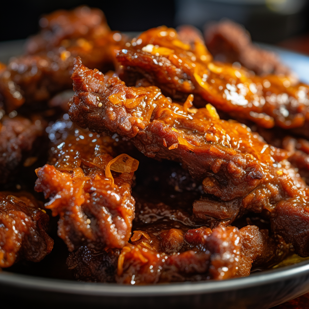 Crispy textured American beef dish