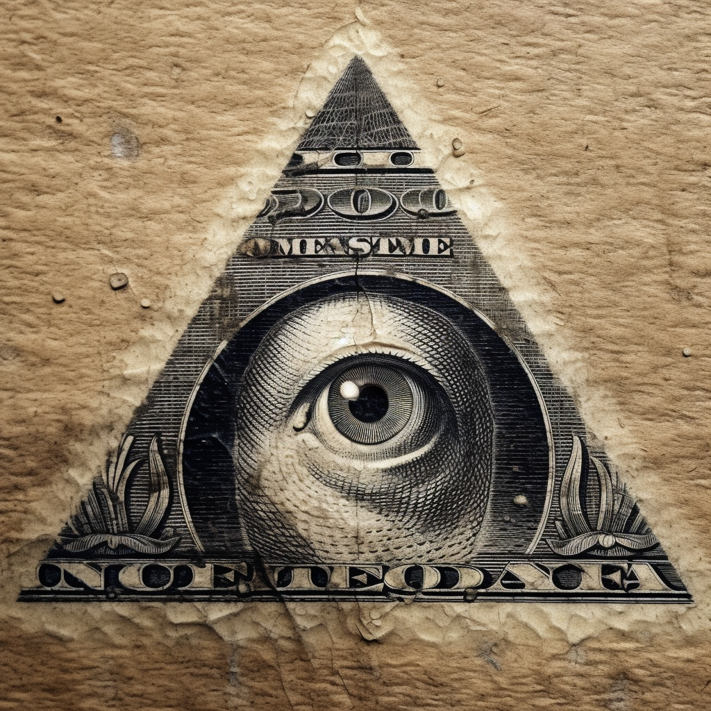 Crying Eye Pyramid on American Dollar